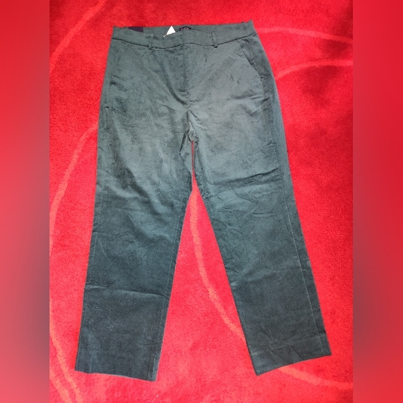 J. Crew Dark Green Velour Pants Sz 14 - Picture 3 of 8